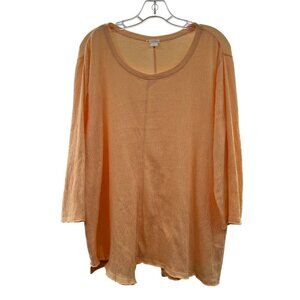 Sun Bay Women's 3/4 Sleeve Casual Top Light Orange Size XL
